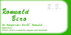 romuald biro business card